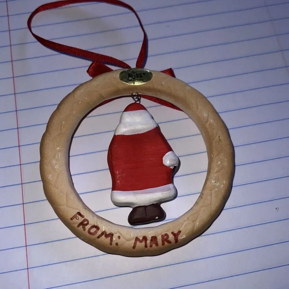 Russ Berrie Santa In A Reef 1992 Christmas Tree Ornament VGC # 5996